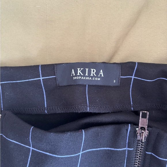 Black and Blue Checkered Women's Skirt - Picture 4 of 4